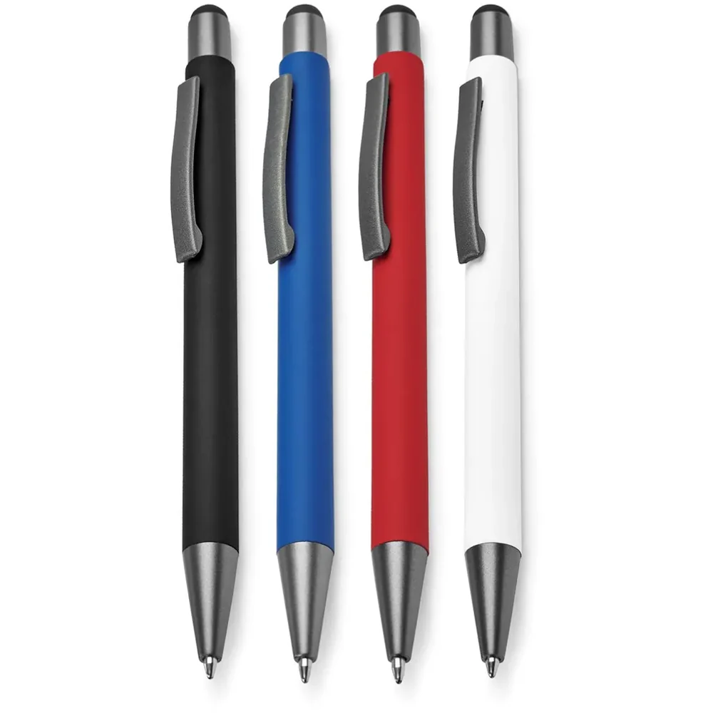 PremiumRubberizedMetalPensWithStylus